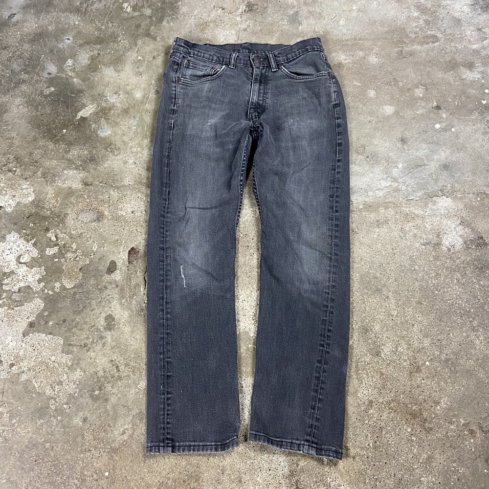 Levi's 505 Jeans Size 32x32 Black Denim Medium Wash Classic Straight Leg Fit